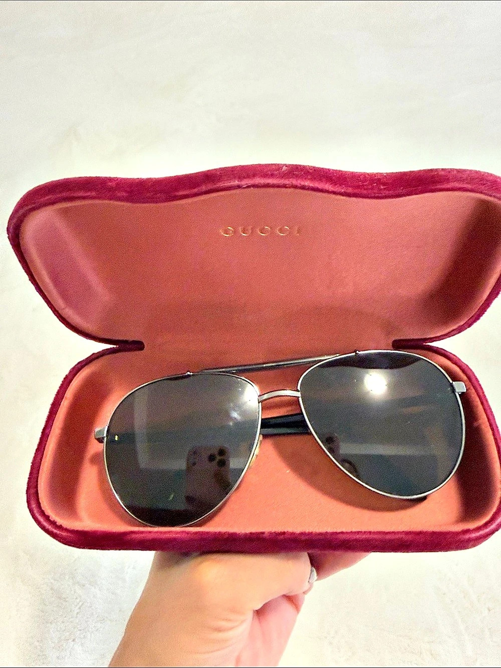Gucci Aviator Sunglasses in Black